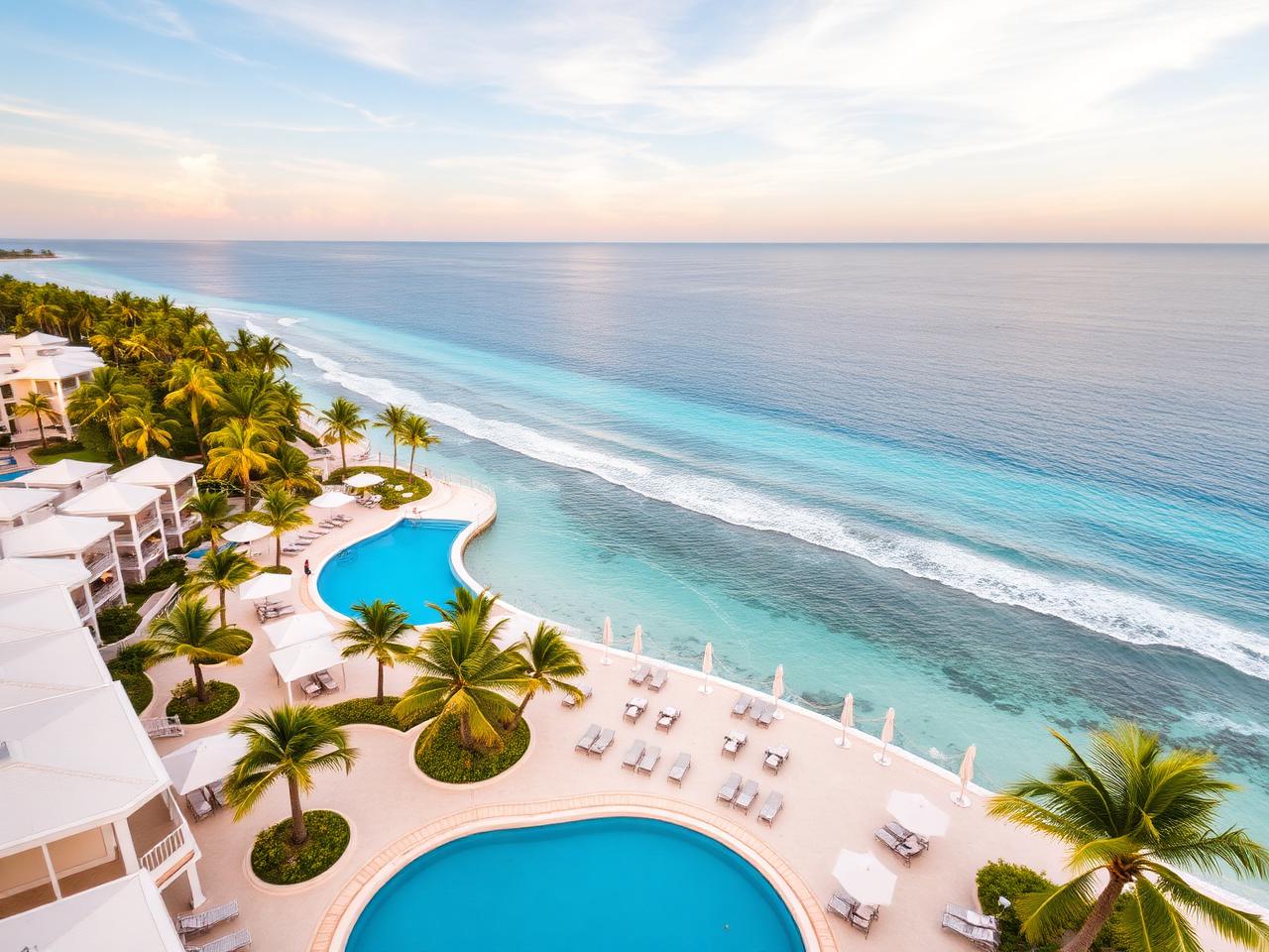 Resort overlooking the ocean